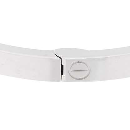 Cartier 18K White Gold 10 Diamond Small LOVE Bracelet 17 7 of 10