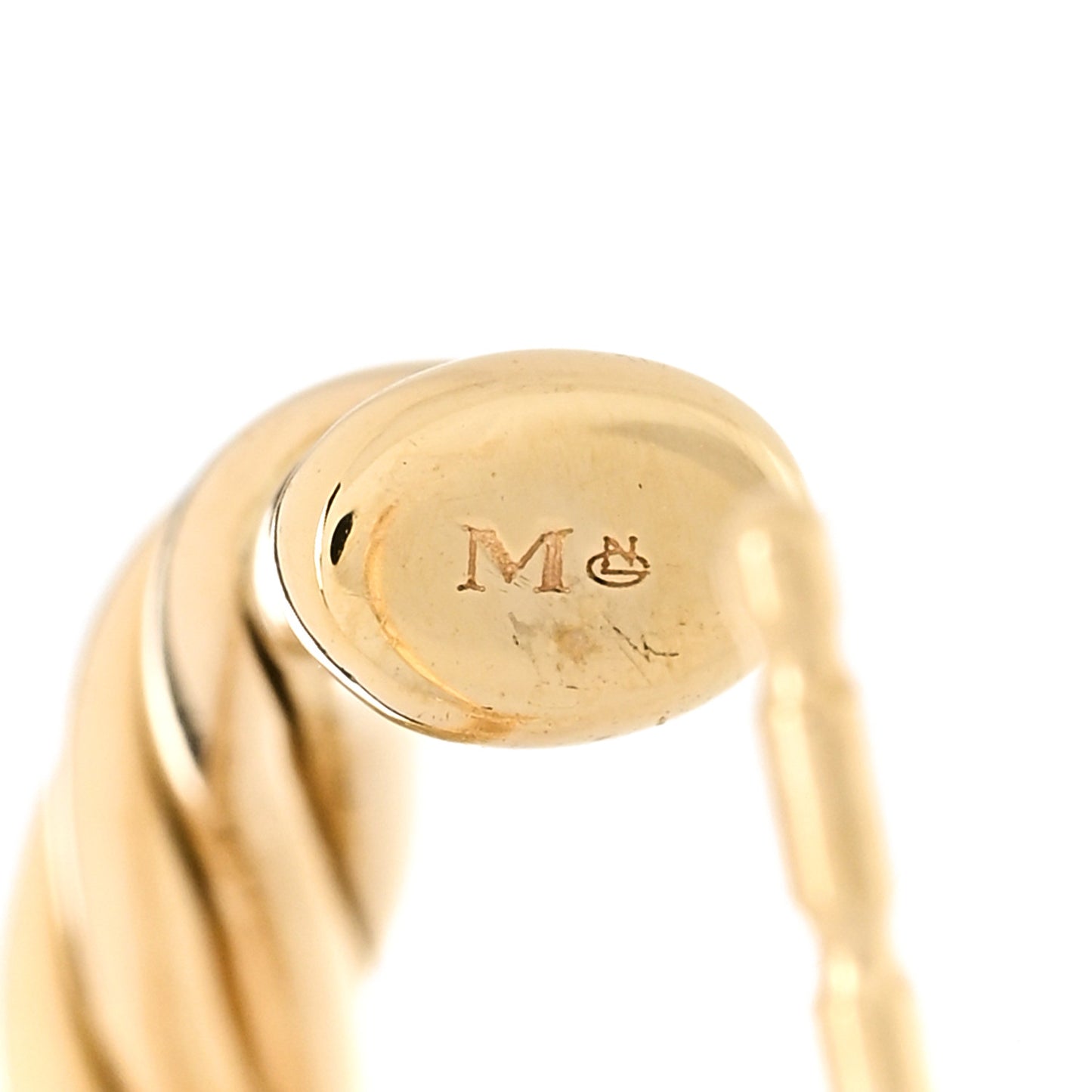 18K Yellow Gold Mini Cablespira Hoop Earrings