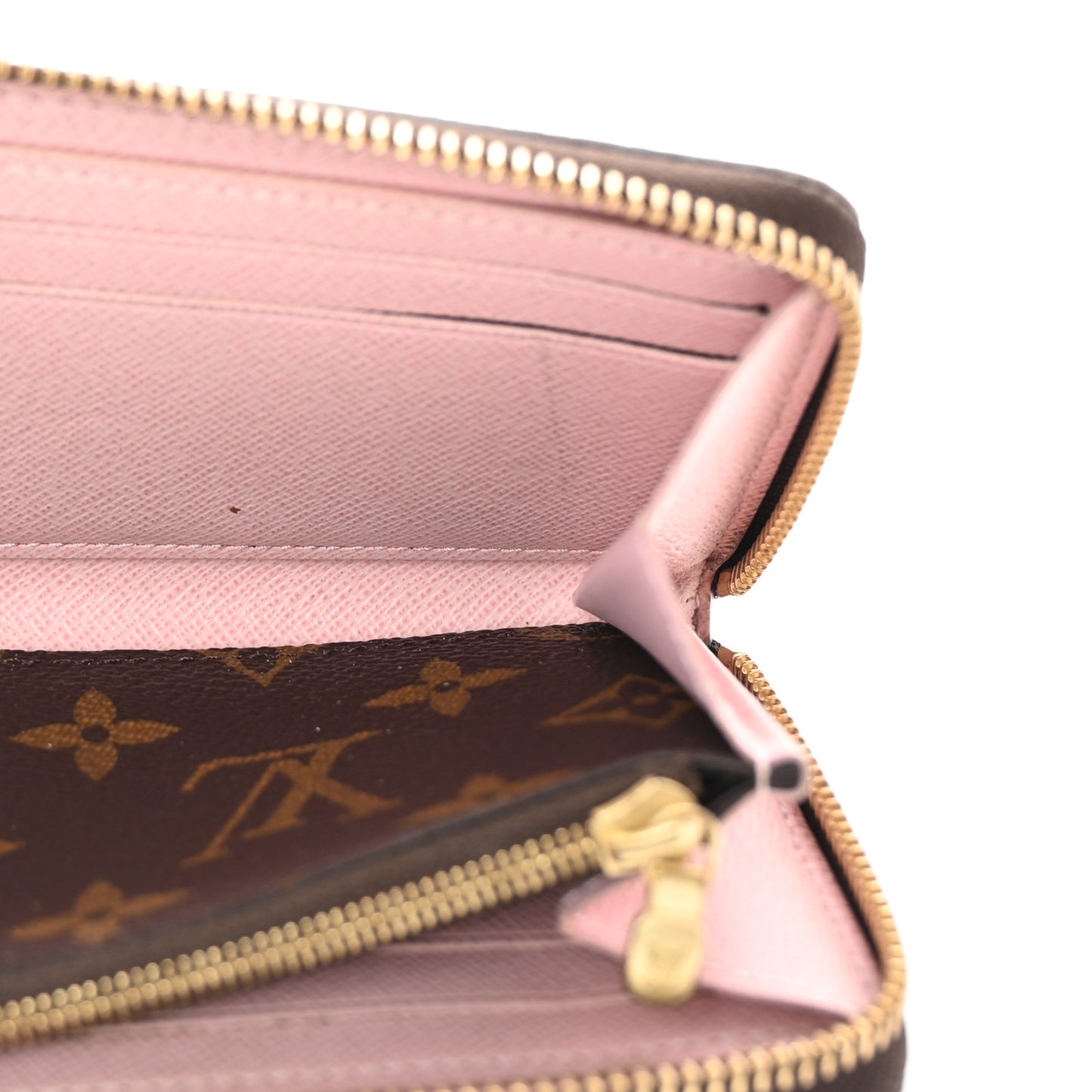 Monogram Clemence Wallet Rose Ballerine