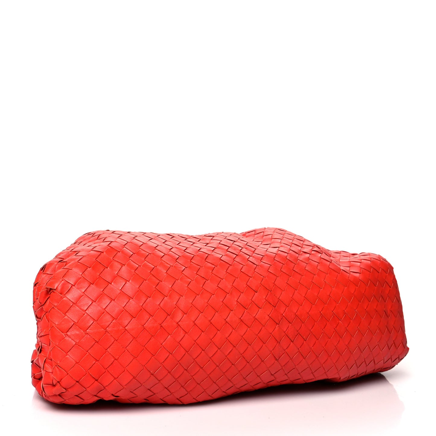 Nappa Maxi Intrecciato The Pouch Oversized Clutch Bright Red