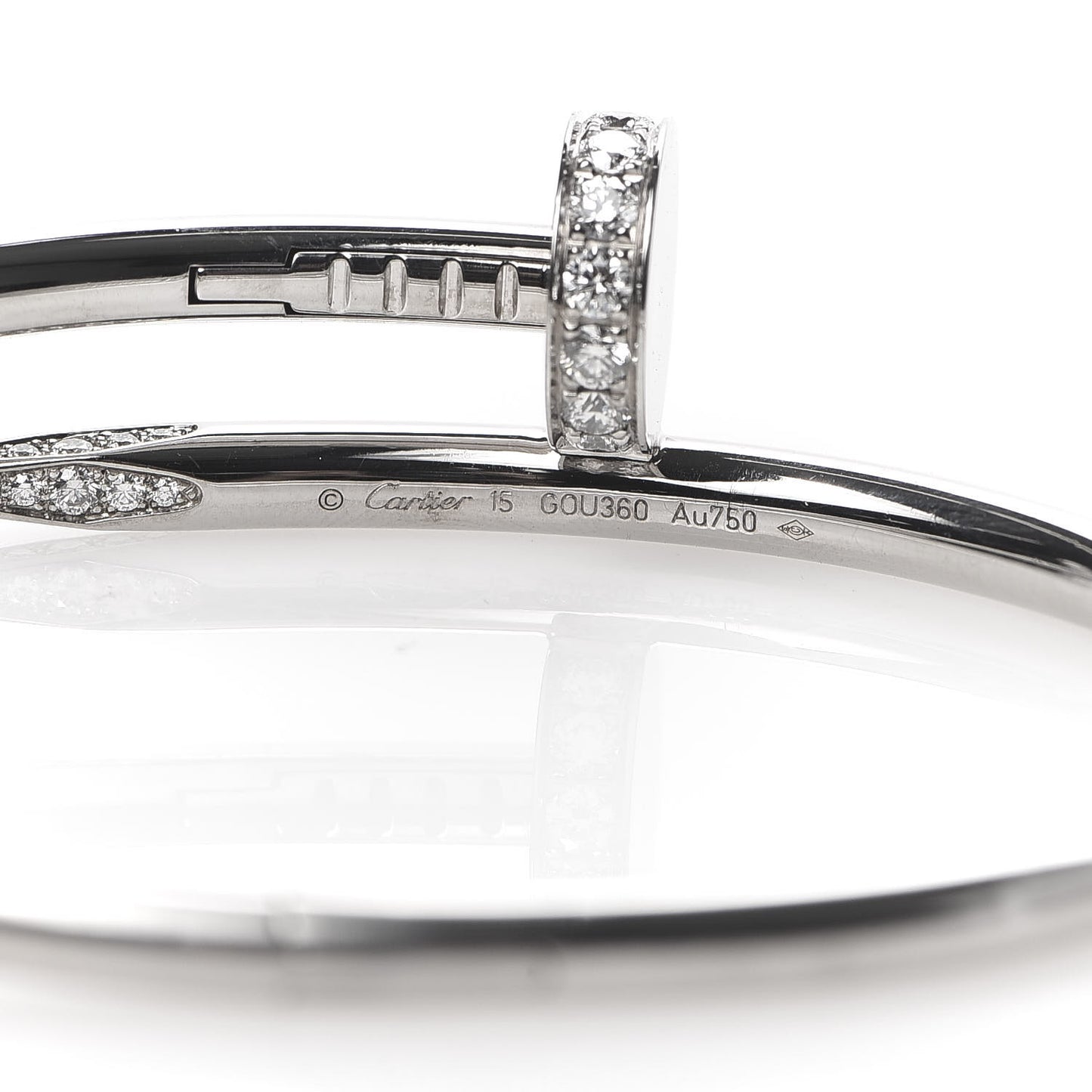 18K White Gold Diamond Juste Un Clou Bracelet 15