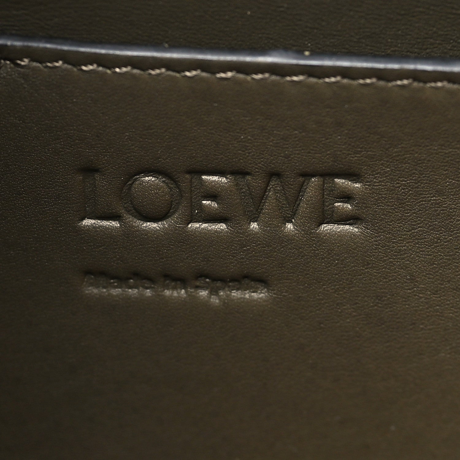 Loewe Calfskin Linen Mini Lazo Tote Khaki Green 6 of 9