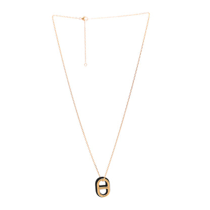 Hermes Swift O'Maillon Pendant Necklace Black 3 of 4