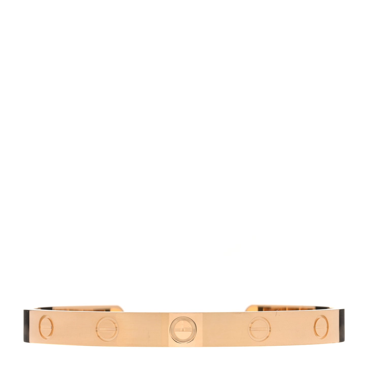 18K Yellow Gold LOVE Cuff Bracelet 17