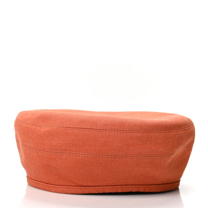 Hermes Denim Saint Honore Cliquetis Beret Hat 57 Orange Meranti 5 of 9