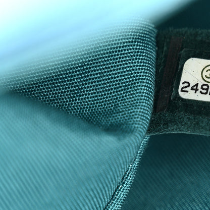 Chanel Metallic Caviar Quilted Medium Boy Flap Turquoise 7 of 11
