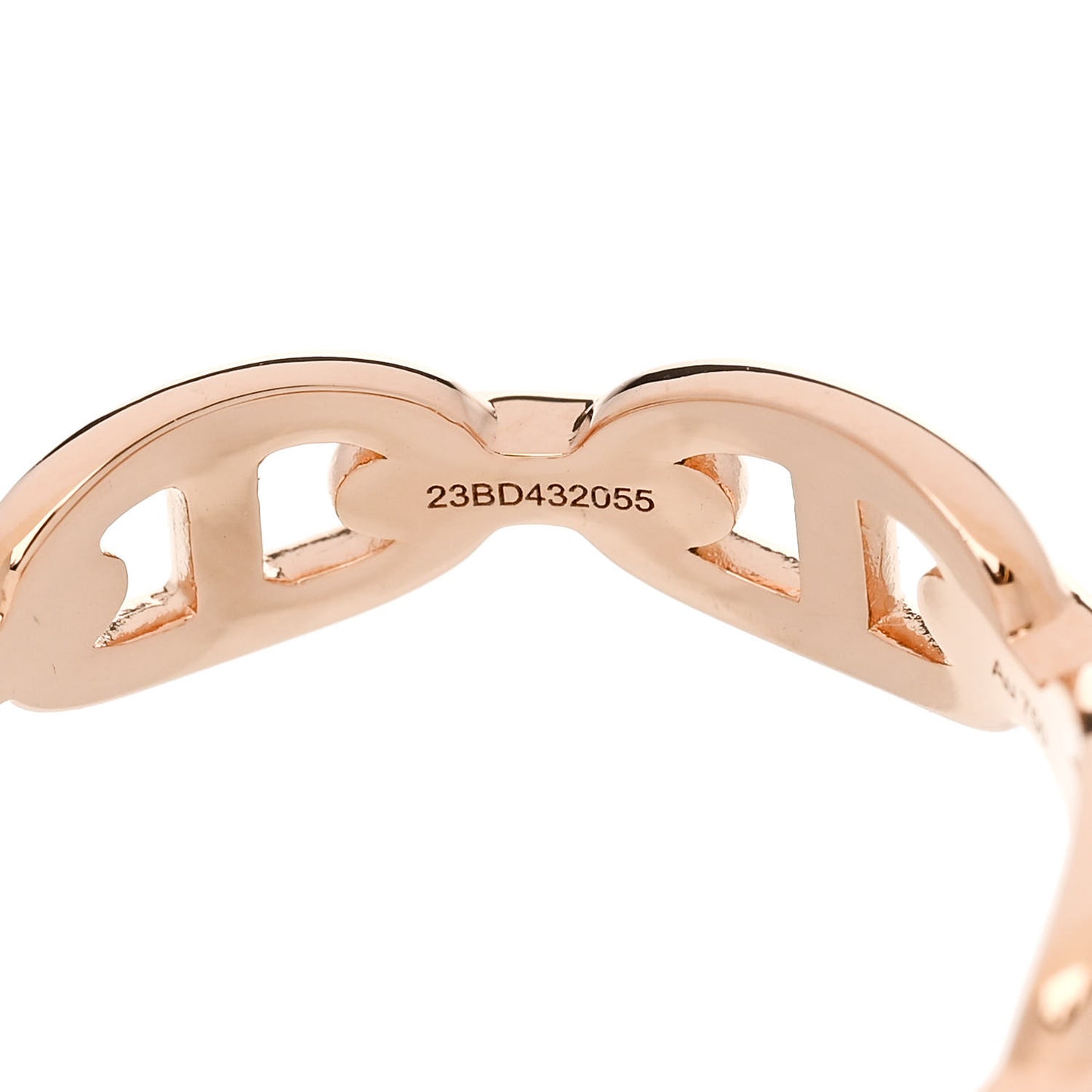 18K Rose Gold PM Chaine d'Ancre Enchainee Ring 59 8.75