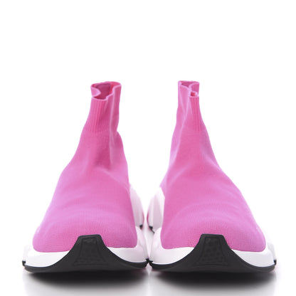 Balenciaga Neoprene Knit Tri-Color Sole Womens Speed Sneakers 37 Pink White Black 2 of 6