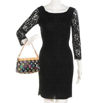 Louis Vuitton Monogram Multicolor Pochette Accessories Black 2 of 8