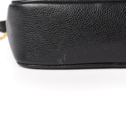 Chanel Caviar Chevron Quilted Camera Case Black 11 of 12