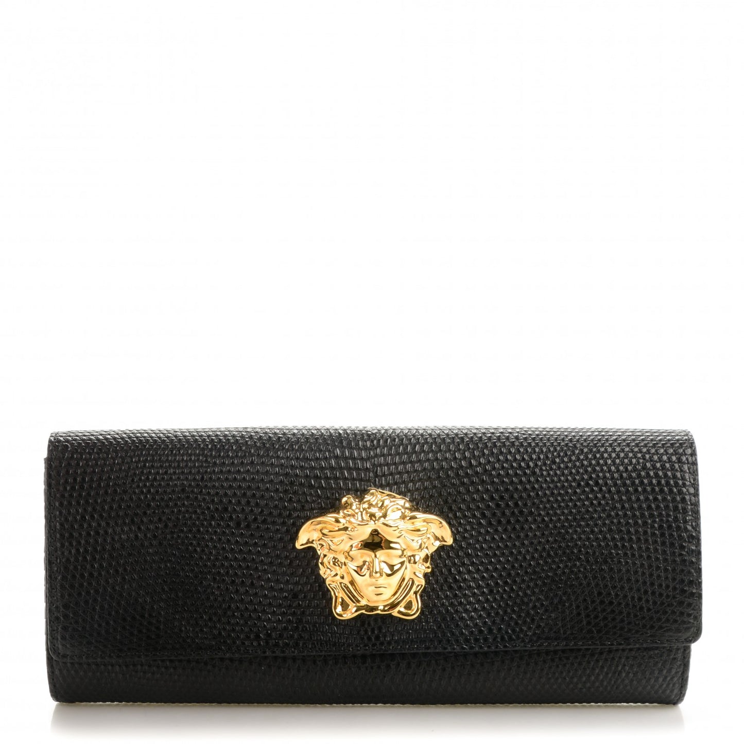 Lizard Palazzo Medusa Evening Clutch Black