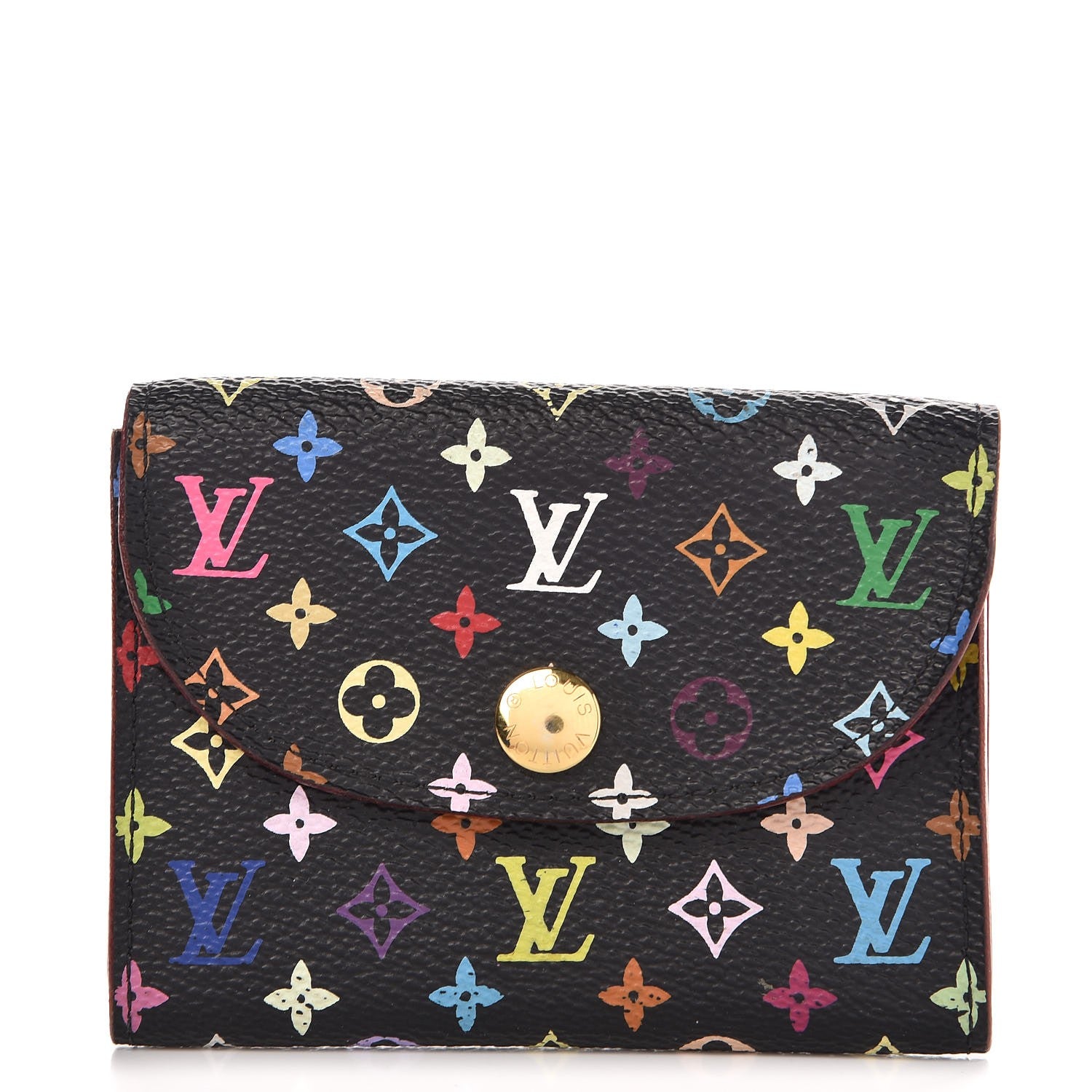 Louis Vuitton Monogram Multicolor Business Card Holder Black Grenade 1 of 10