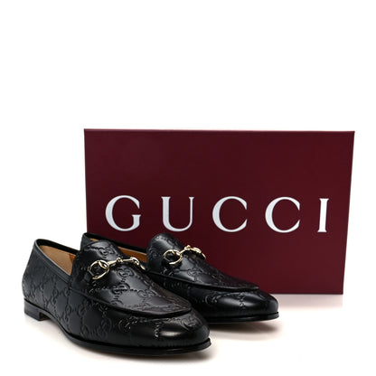 Gucci Betis Glamour Calfskin Guccissima Womens Jordaan Loafers 37 Black 10 of 10