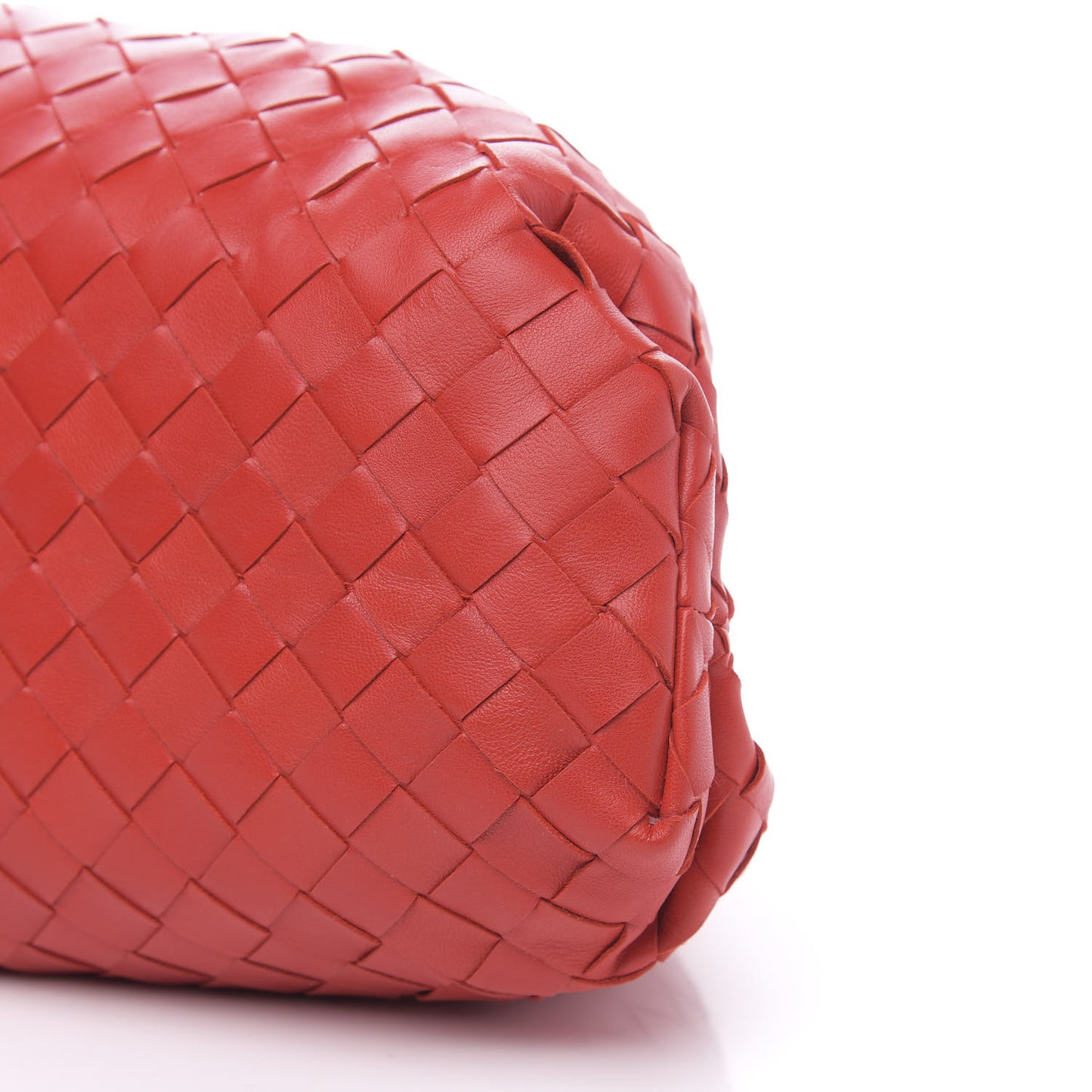 Nappa Maxi Intrecciato The Pouch Oversized Clutch Bright Red