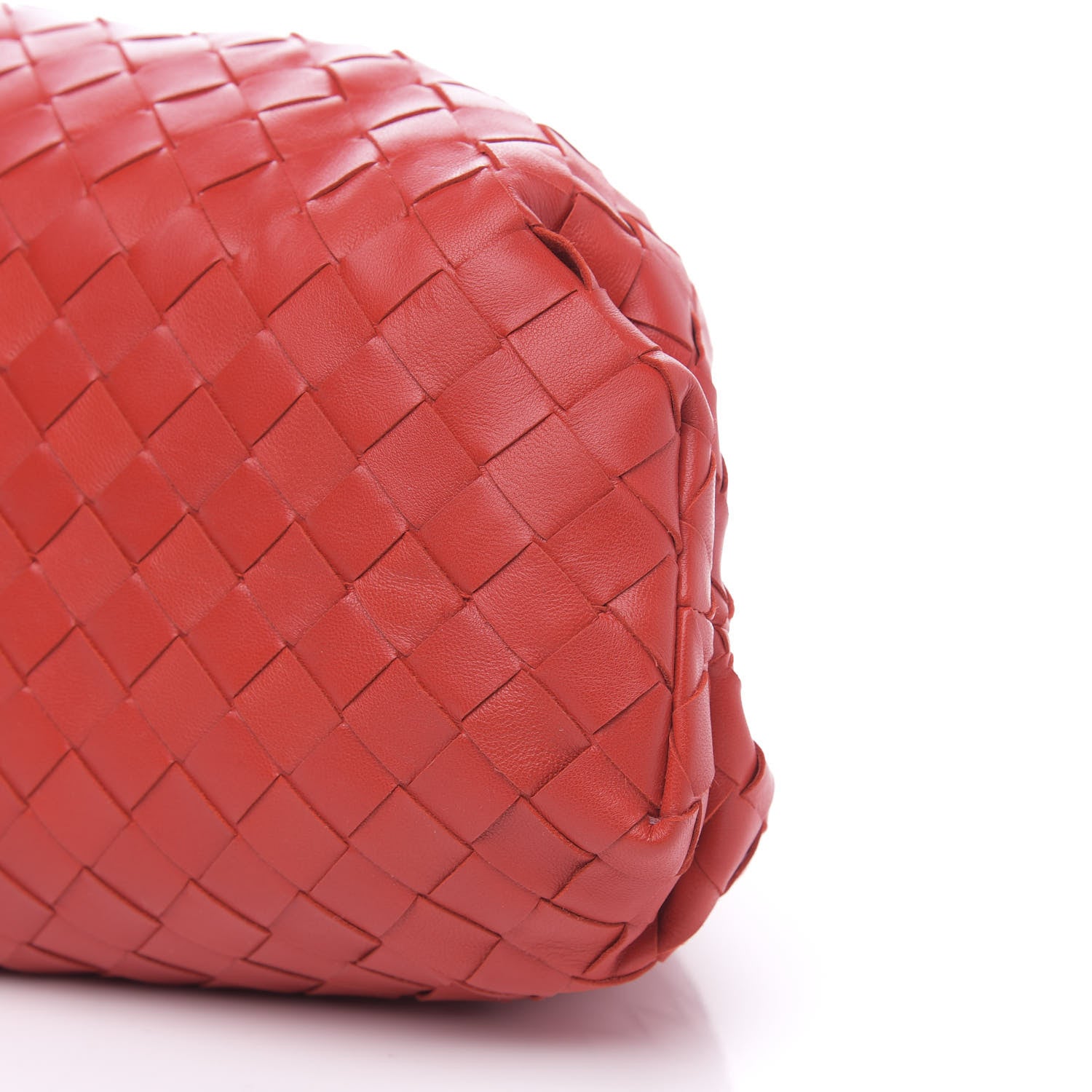 Bottega Veneta Nappa Maxi Intrecciato The Pouch Oversized Clutch Bright Red 10 of 10
