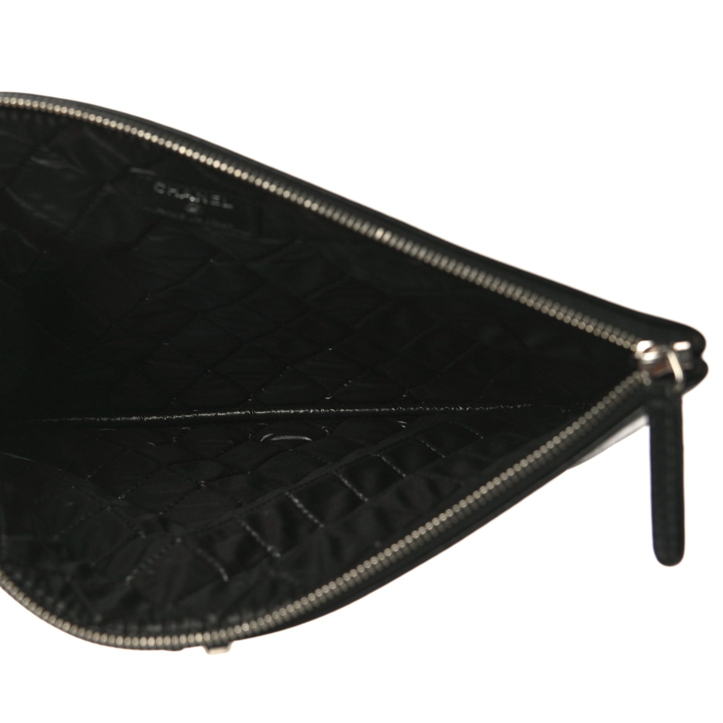 Sheepskin Quilted Medium Vintage Mademoiselle Cosmetic Case Black