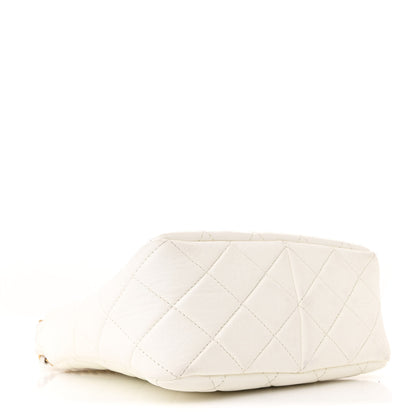 Chanel Lambskin Quilted Multi Chain Hobo White 4 of 11