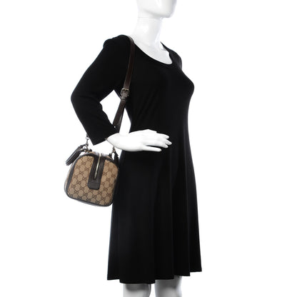 Gucci Monogram Vintage Web Small Boston Dark Brown 2 of 7