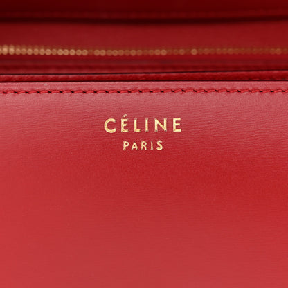 Celine Box Calfskin Medium Classic Box Flap Bag Red 6 of 11