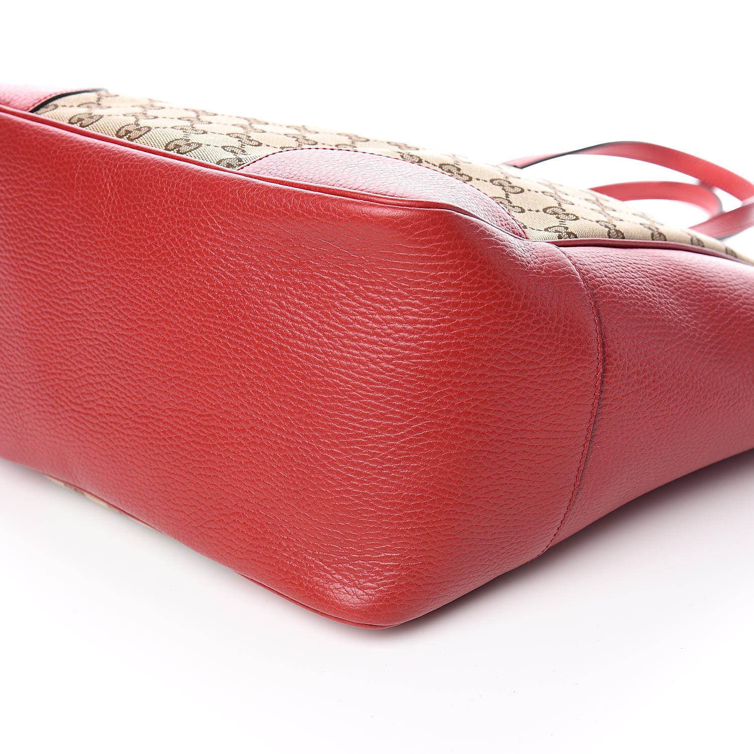 Gucci Monogram Bree Zippered Tote Beige Red 9 of 10