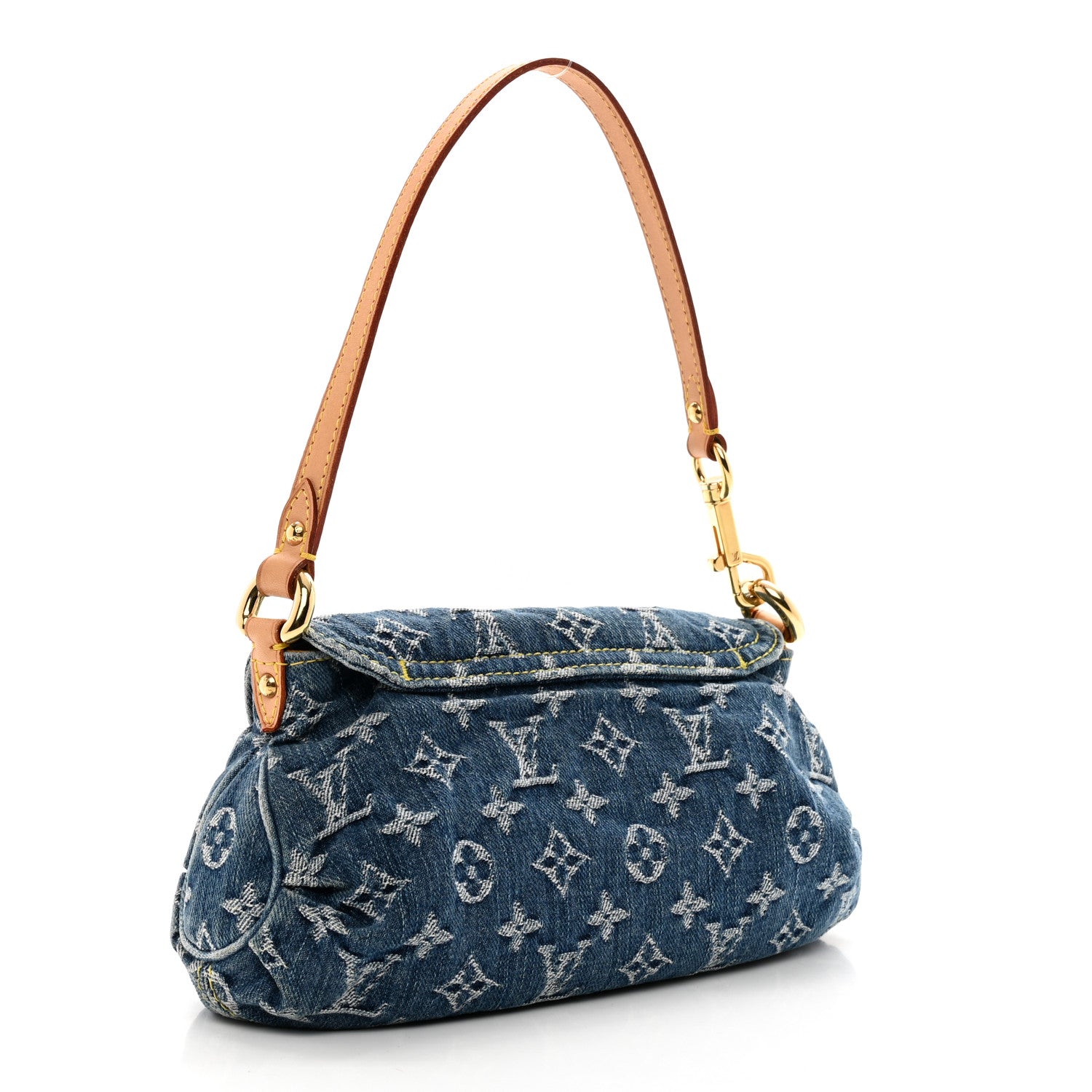 Louis Vuitton Monogram Denim Mini Pleaty Blue 3 of 9