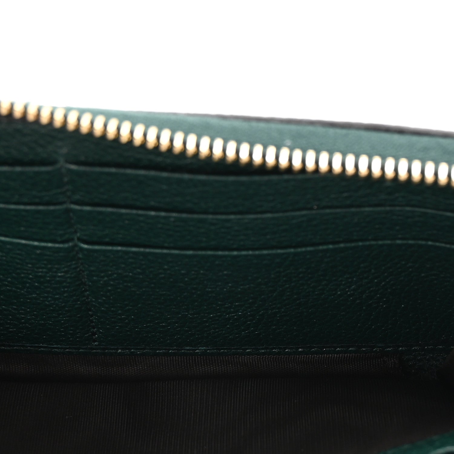 Gucci Grainy Calfskin Zumi Zip Around Wallet Vintage Green 5 of 7