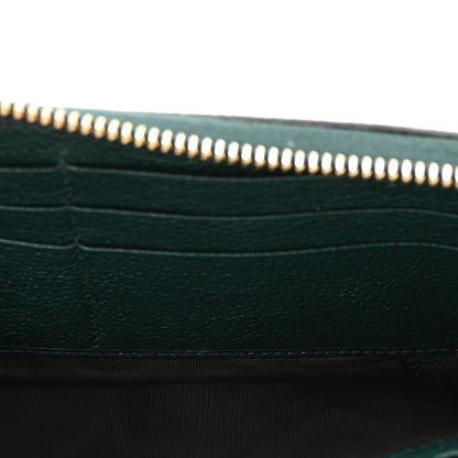 Gucci Grainy Calfskin Zumi Zip Around Wallet Vintage Green 5 of 7