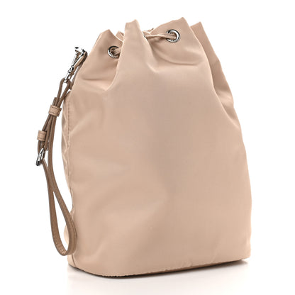 Prada Saffiano Tessuto Nylon Vela Bucket Wristlet Cammeo 3 of 9