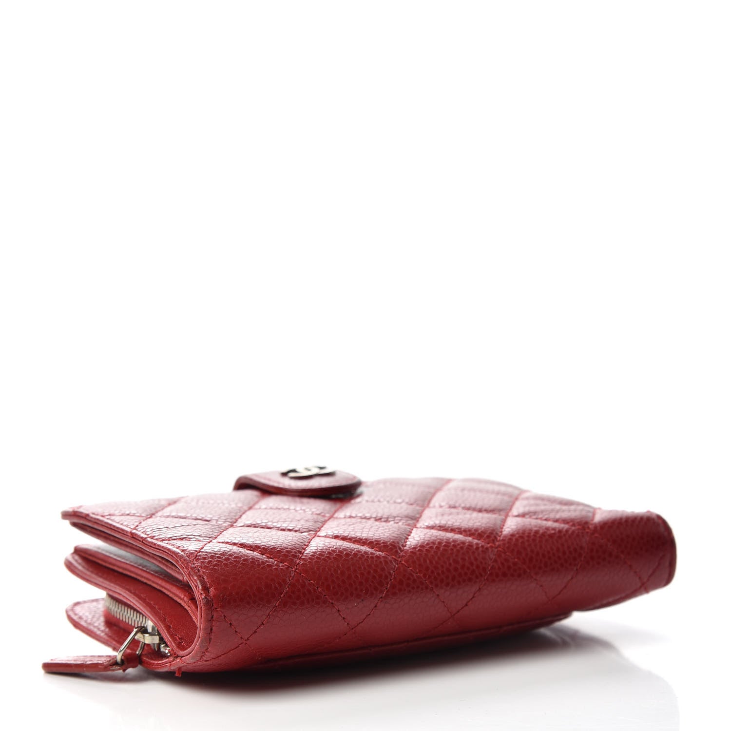 Chanel Caviar Quilted CC French Wallet Red 4 of 9
