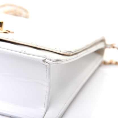 Chanel Glazed Calfskin Stitched Mini Square Flap White 13 of 19