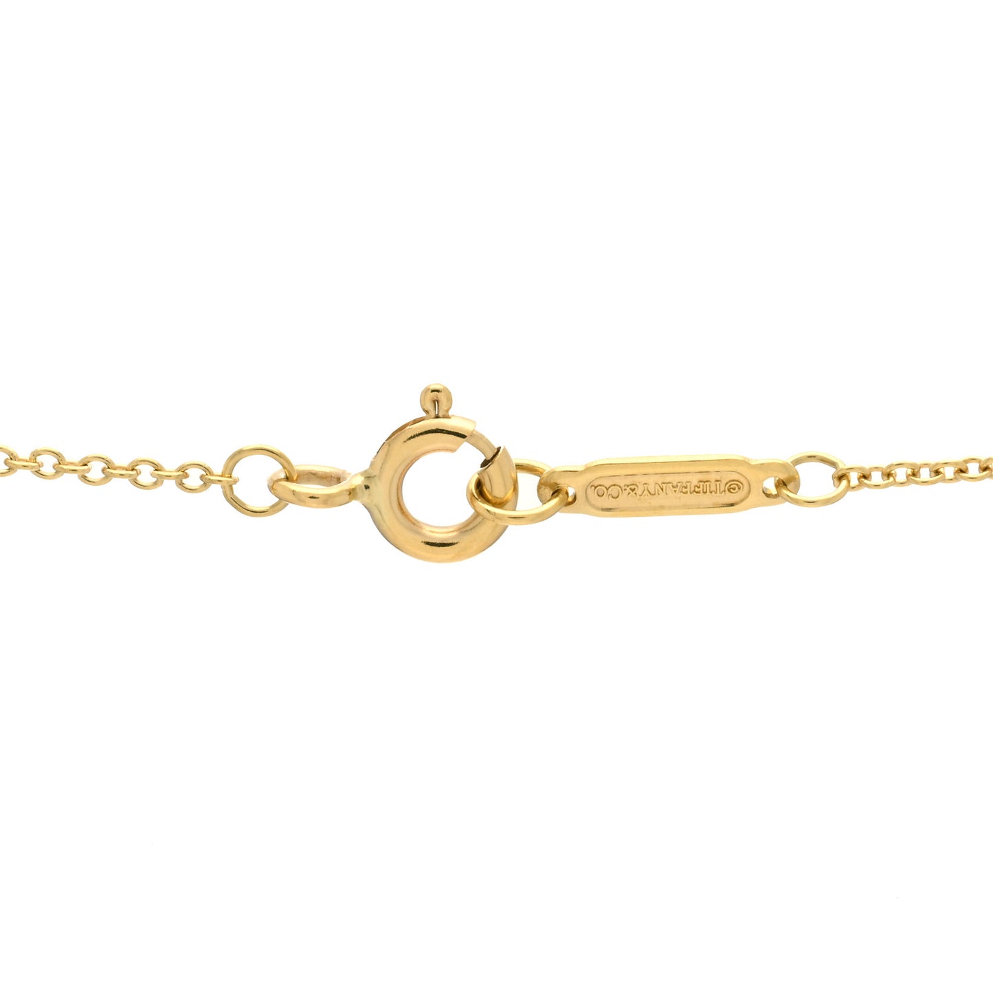 18K Yellow Gold Small Oval Key Pendant Necklace