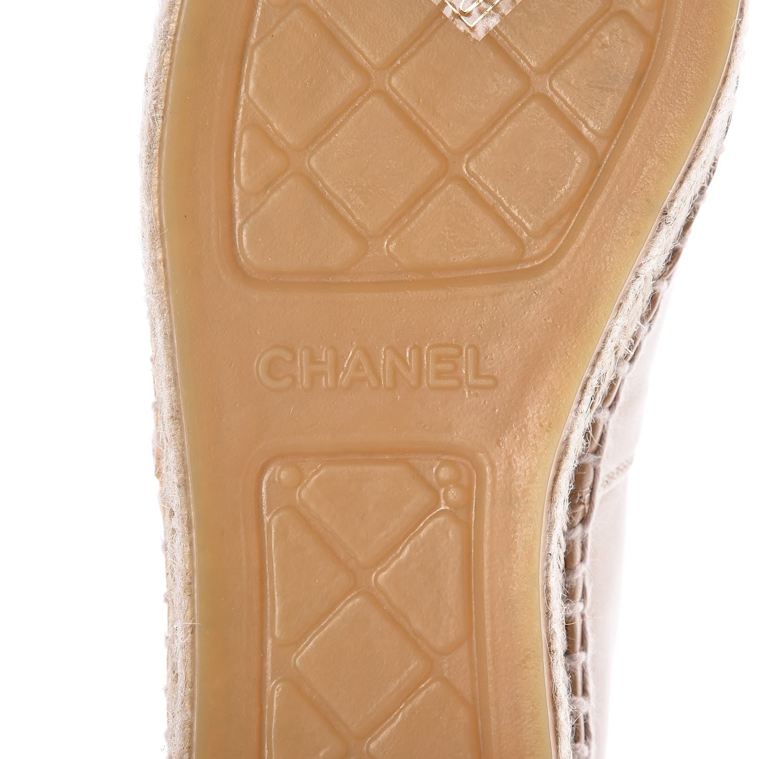 Chanel Lambskin CC Espadrilles 39 Beige Black 12 of 20