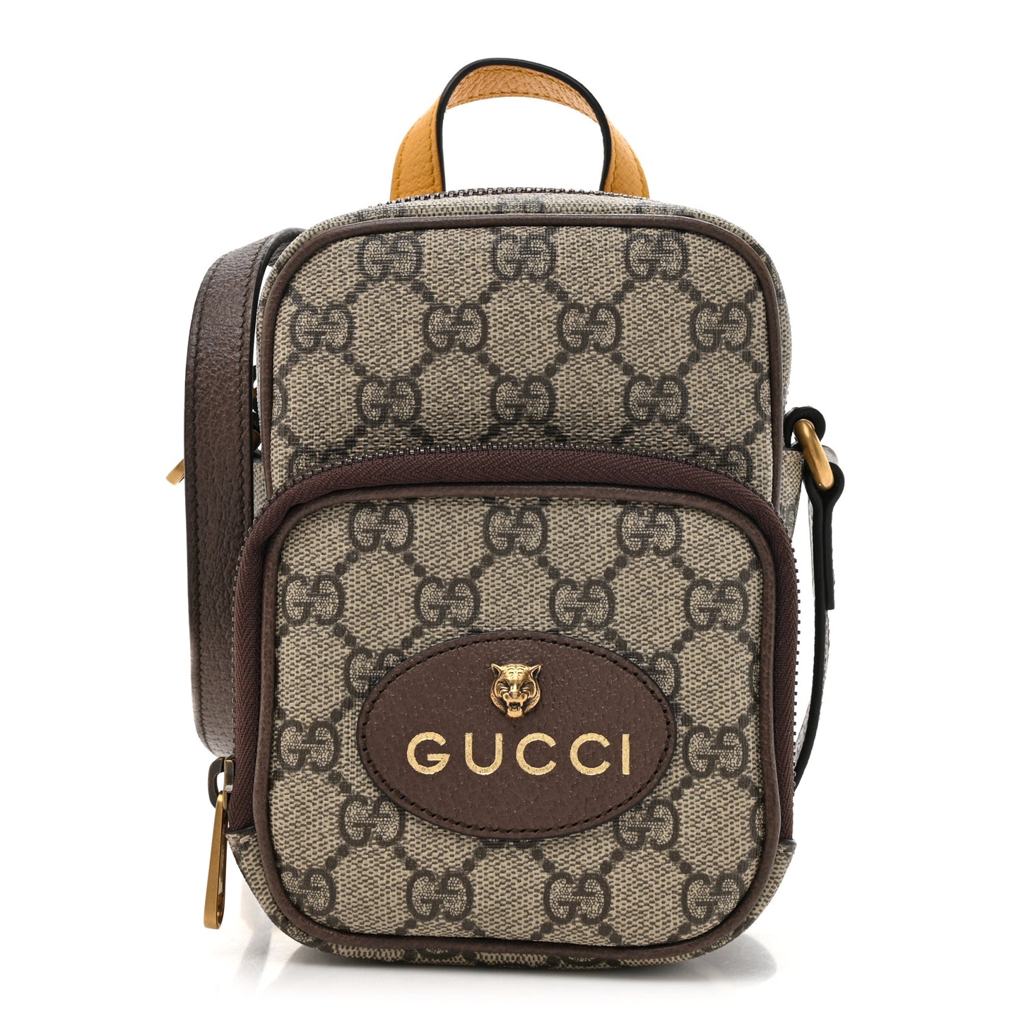 GG Supreme Monogram Mini Neo Vintage Double Zip Messenger Bag Beige New Acero Crop