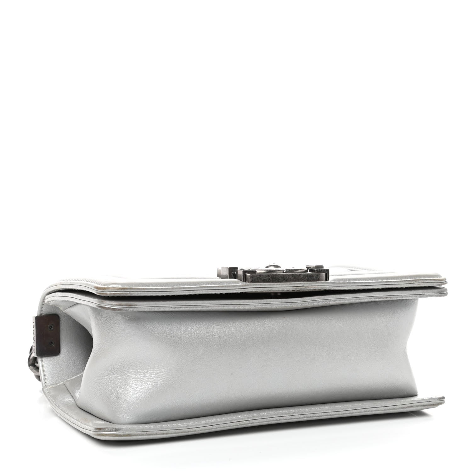 Chanel Metallic Calfskin Quilted Small Boy Flap Silver 3 of 4