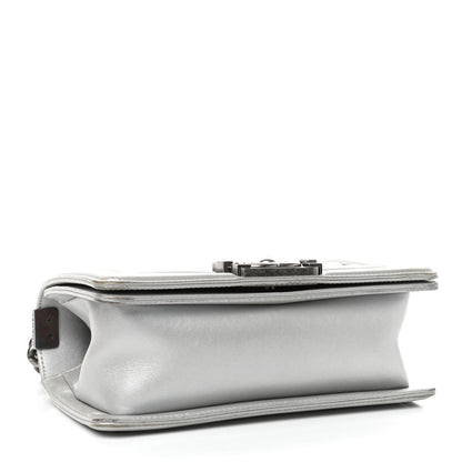 Chanel Metallic Calfskin Quilted Small Boy Flap Silver 3 of 4
