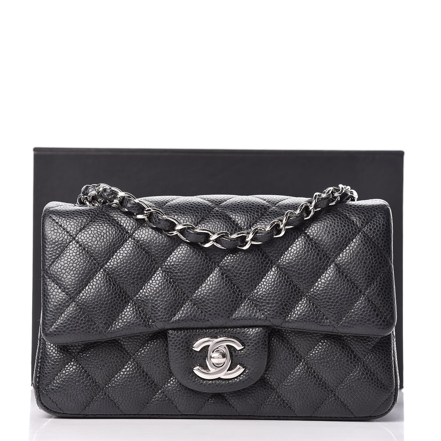 Chanel Caviar Quilted Mini Rectangular Flap Black 12 of 12