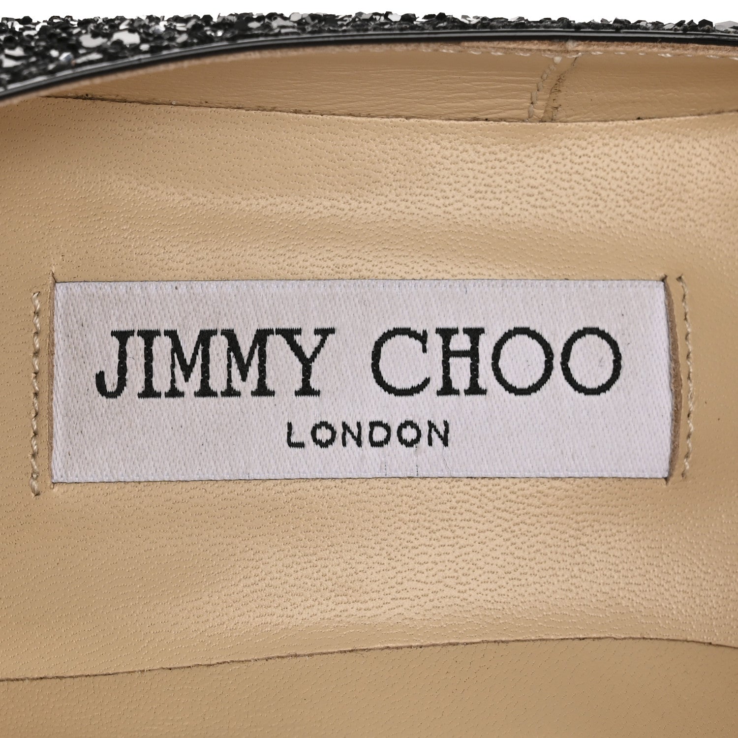 Jimmy Choo Coarse Glitter Pointy Toe Romy 85 Pumps 35 Black 8 of 8