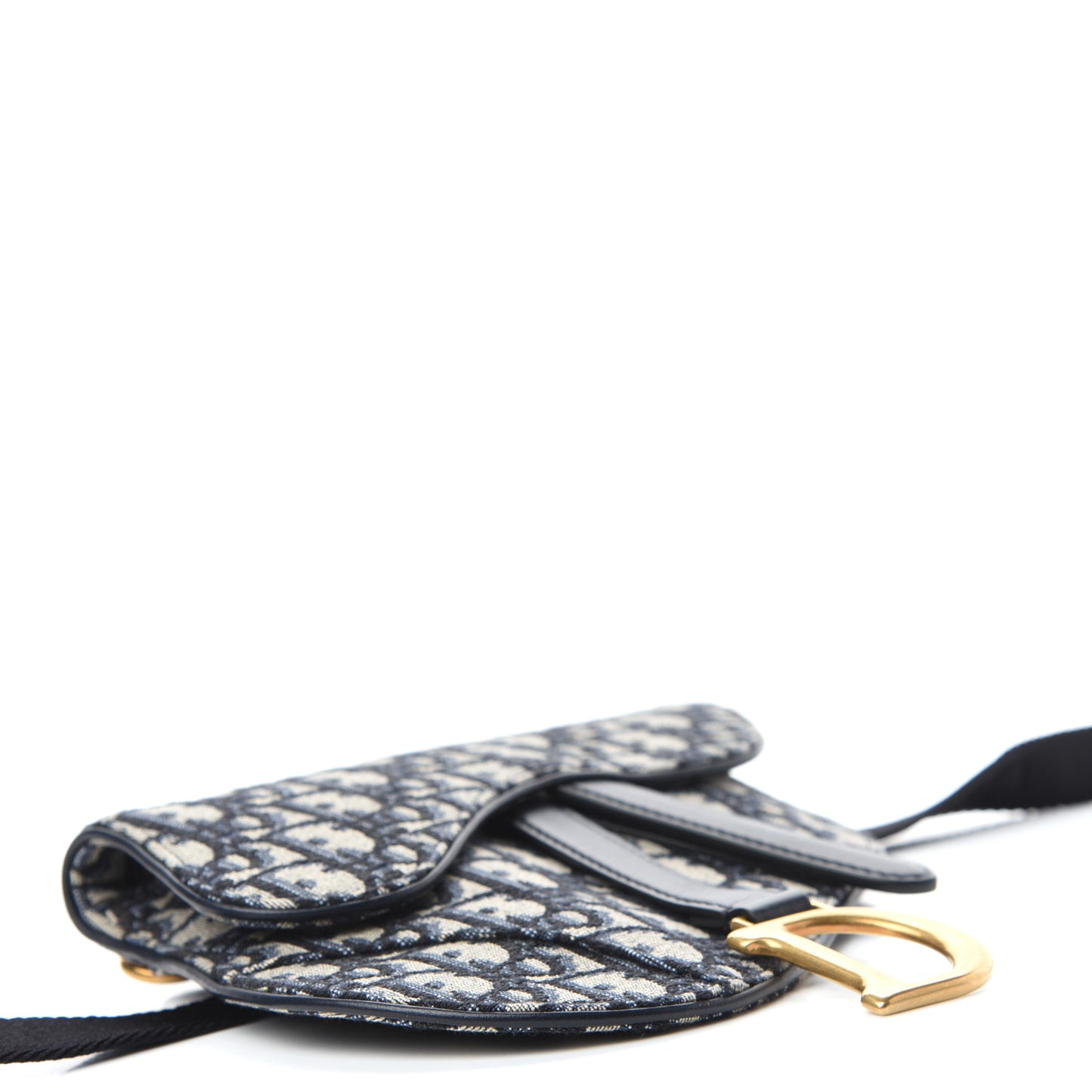 Oblique Saddle Belt Bag Blue