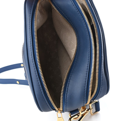 Louis Vuitton Supple Calfskin Paname Take Off Flight Bag Blue 4 of 4