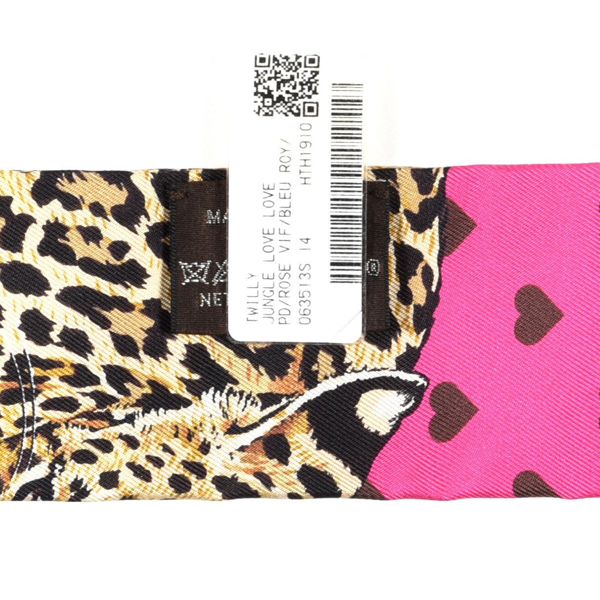 Hermes Silk Jungle Love Love Twilly Rose Vif Bleu Roy 5 of 5