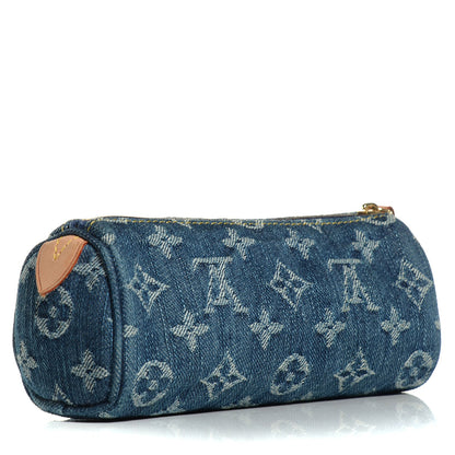 Louis Vuitton Monogram Denim Speedy GM Pochette Case 3 of 7