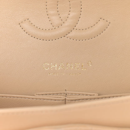 Chanel Lambskin Quilted Medium Double Flap Beige 6 of 12
