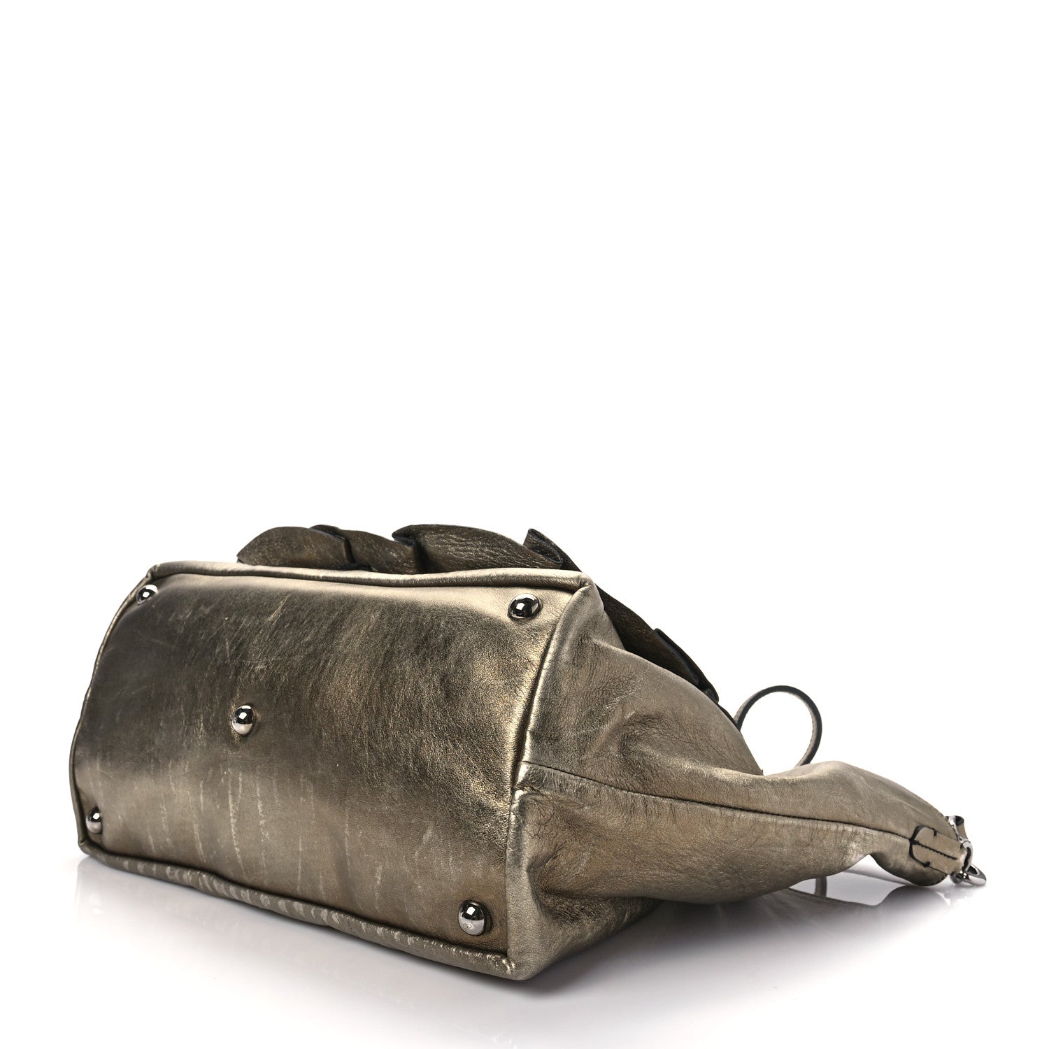 Valentino Garavani Metallic Nappa Petale Tote Gold 4 of 7
