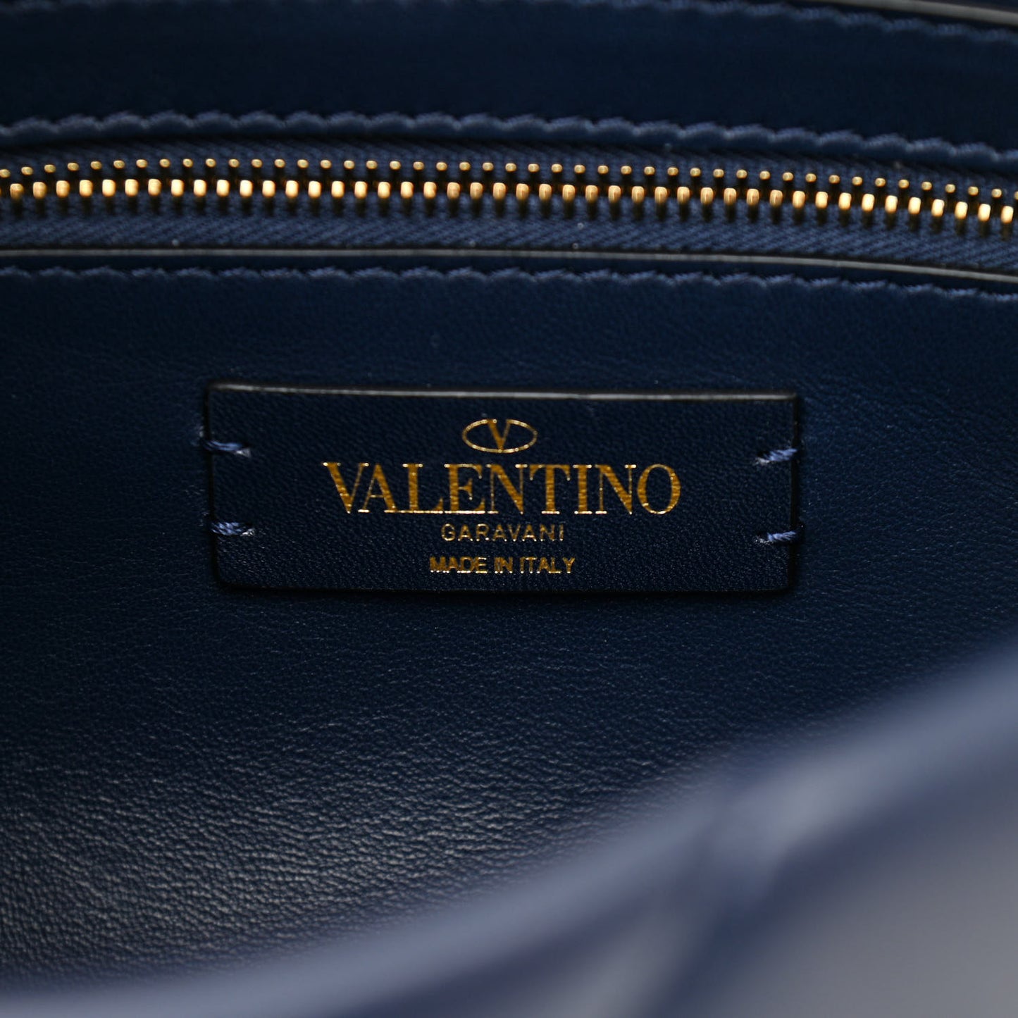 Nappa Medium Roman Stud Shoulder Bag Navy