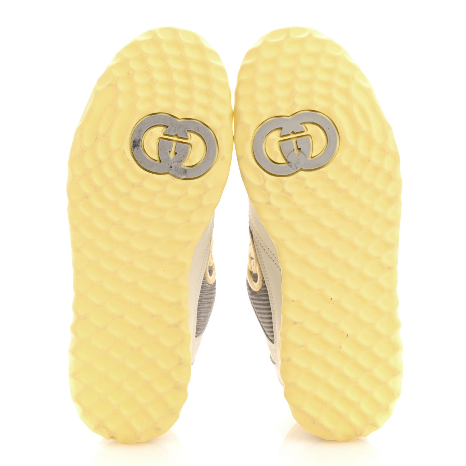 Gucci Dali Soft Calfskin Womens Mac80 Sneakers 38 Off White Grey Sky Yellow 6 of 11