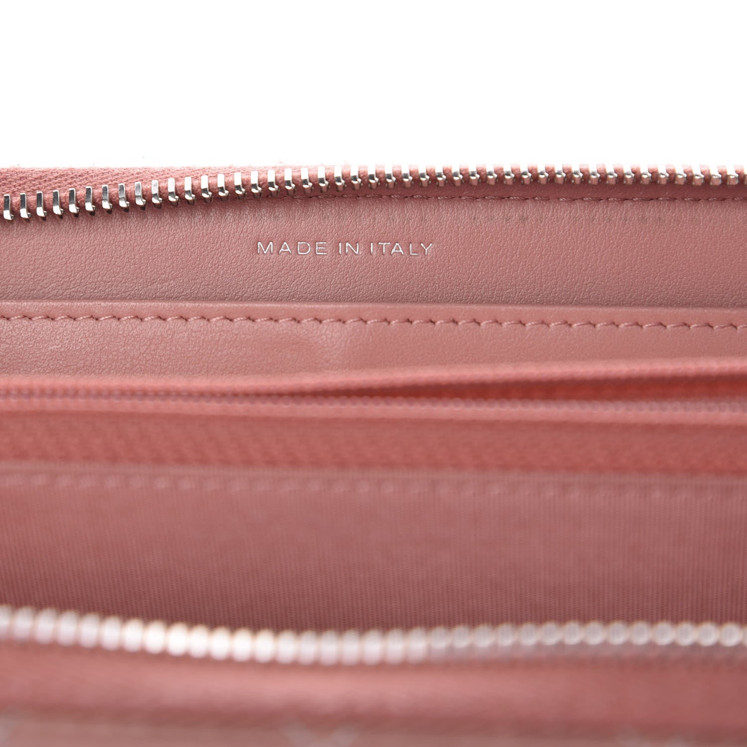 Chanel Ombre Patent Calfskin Quilted Large Gusset Zip Around Wallet Pink White 7 of 18