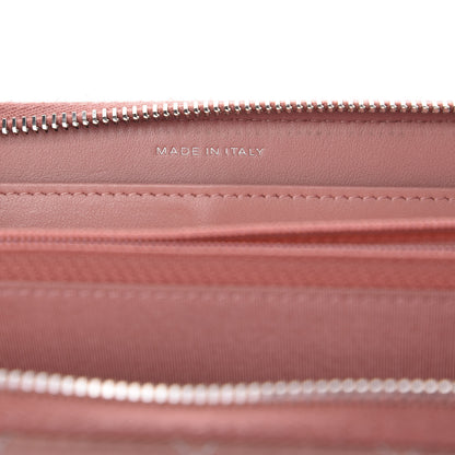 Chanel Ombre Patent Calfskin Quilted Large Gusset Zip Around Wallet Pink White 7 of 18