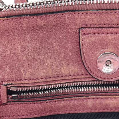 Prada Glace Calf Small Twin Pocket Tote Pink 11 of 23