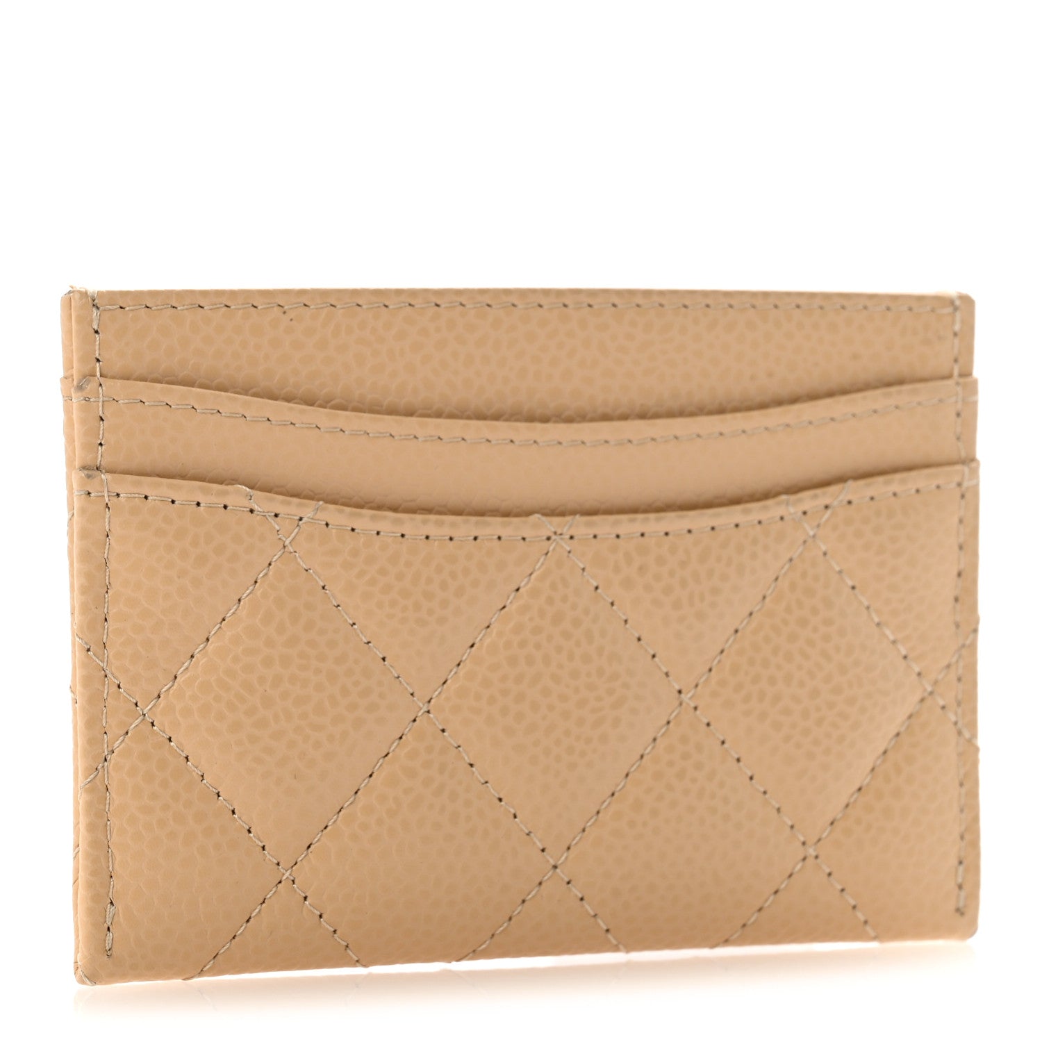 Chanel Caviar Quilted Card Holder Beige 3 of 11