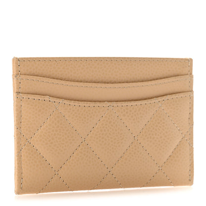 Chanel Caviar Quilted Card Holder Beige 3 of 11